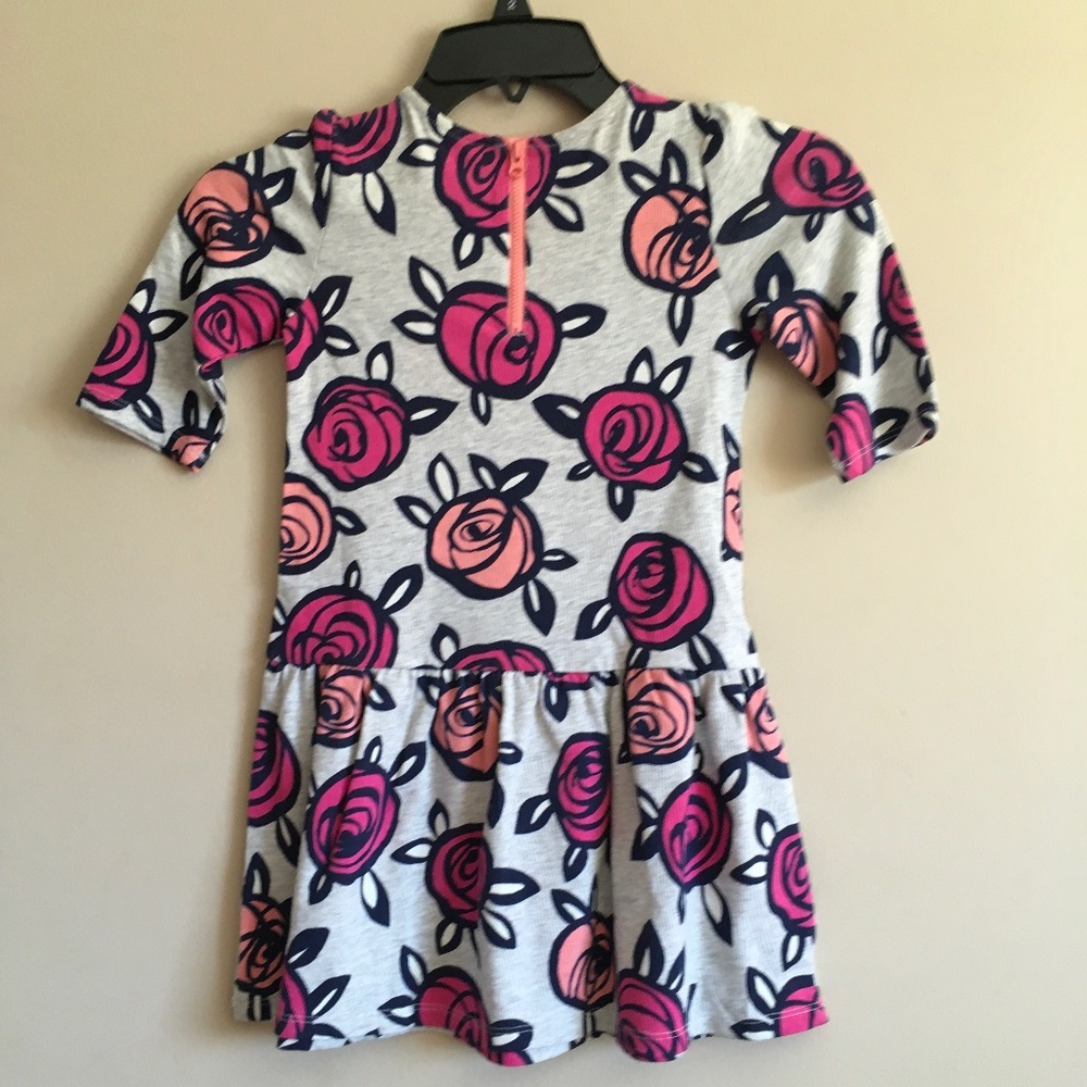 Gymboree Girl Grey Floral Dress size 5T. - Picture 2 of 6